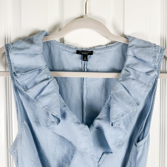 Talbots Light Blue Ruffle Dress - Picture 2 of 7